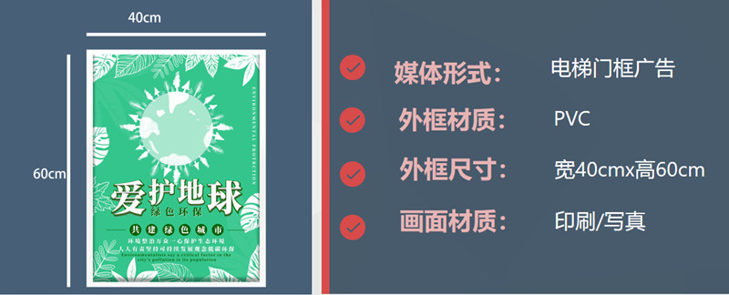 社区电梯门框广告尺寸